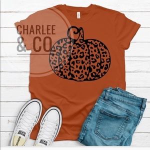 Leopard Print Pumpkin Graphic Tee